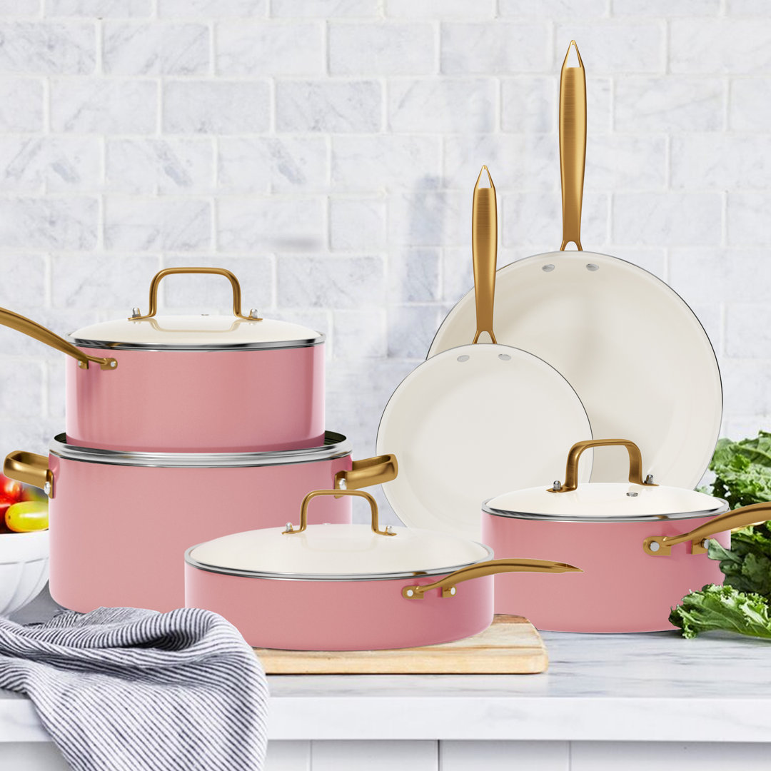 15-Piece Nonstick Oven Safe Ceramic Cookware Set